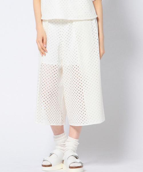 Another Edition（アナザーエディション）の「◆OKIRAKU メッシュキュロット/◆OKIRAKU MESH CLTT（その他パンツ・レディース・ホワイト/ブラック・フリー）」の2枚目の写真