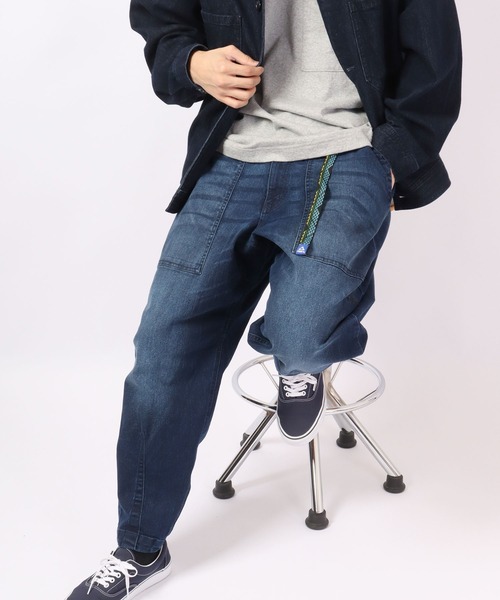GERRY(ジェリー)の「GERRY ストレッチ デニム&チノ ベーカー ワイド バルーン クライミングパンツ(デニムパンツ・メンズ・ブラック/サックスブルー/グレー/カーキ/ベージュ/ブルー/オフホワイト/ダークベージュ/ネイビー/ブラック系/ネイビー系・LL/S/M/L)」の10枚目の写真