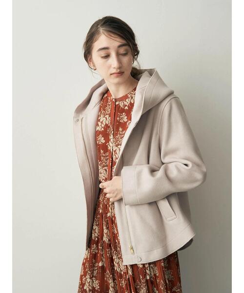 ストレッチメルトンフーディーコート