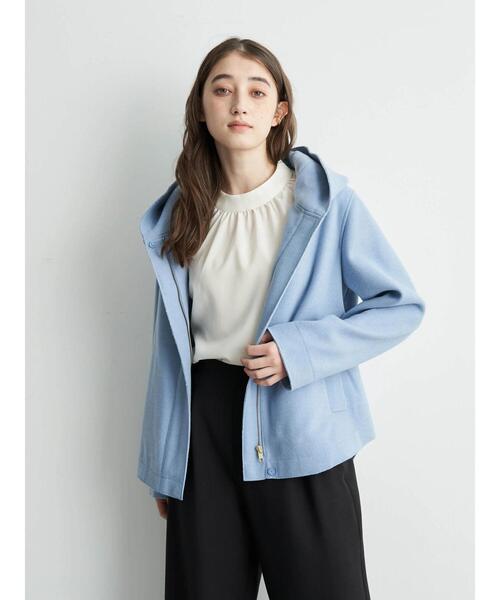 ストレッチメルトンフーディーコート