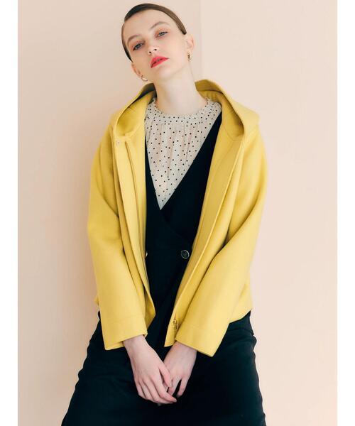 ストレッチメルトンフーディーコート