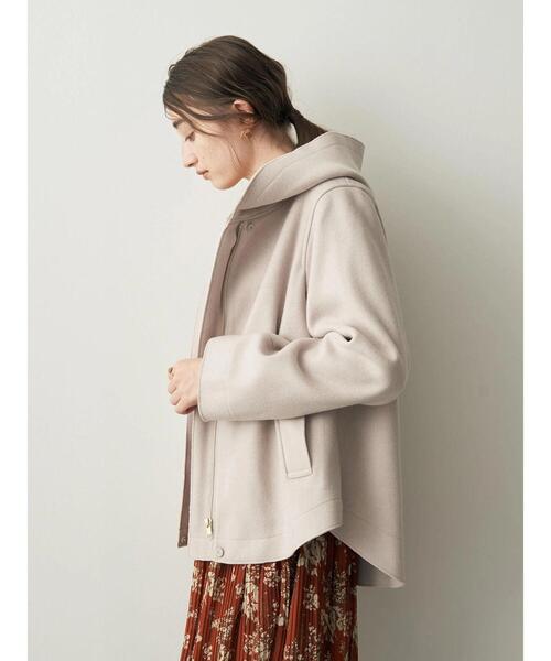 ストレッチメルトンフーディーコート