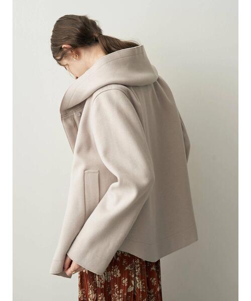 ストレッチメルトンフーディーコート