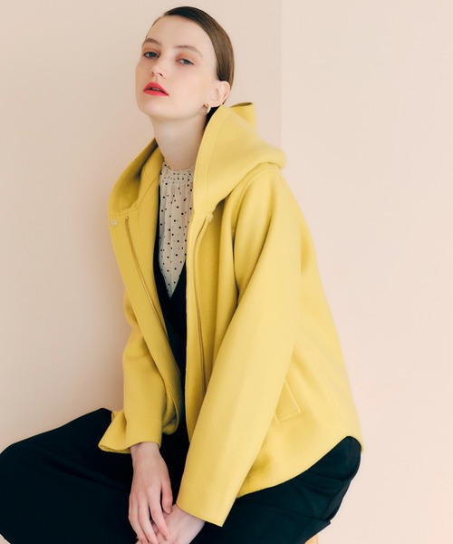 ストレッチメルトンフーディーコート