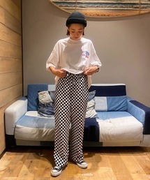 チェッカーイージーパンツ