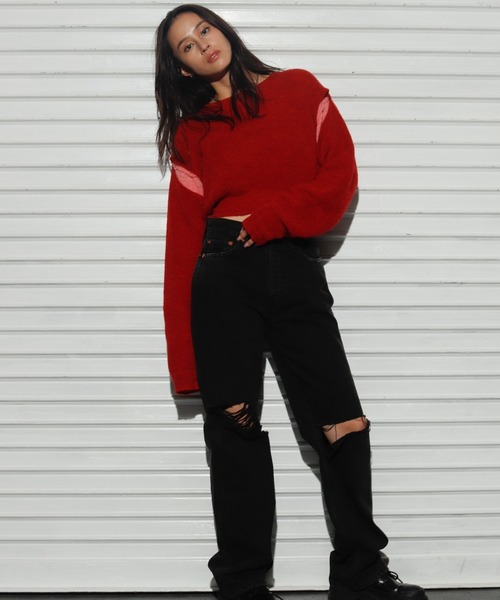 FIG&VIPER（フィグアンドバイパー）の「2WAYリバーシブルニット（ニット/セーター・レディース・ホワイト/ブルー/ピンク・FREE）」の17枚目の写真