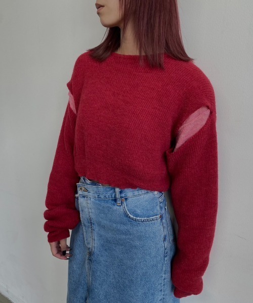 FIG&VIPER（フィグアンドバイパー）の「2WAYリバーシブルニット（ニット/セーター・レディース・ホワイト/ブルー/ピンク・FREE）」の20枚目の写真