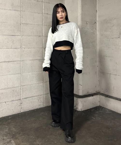 FIG&VIPER（フィグアンドバイパー）の「2WAYリバーシブルニット（ニット/セーター・レディース・ホワイト/ブルー/ピンク・FREE）」の22枚目の写真