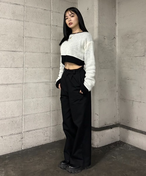 FIG&VIPER（フィグアンドバイパー）の「2WAYリバーシブルニット（ニット/セーター・レディース・ホワイト/ブルー/ピンク・FREE）」の21枚目の写真