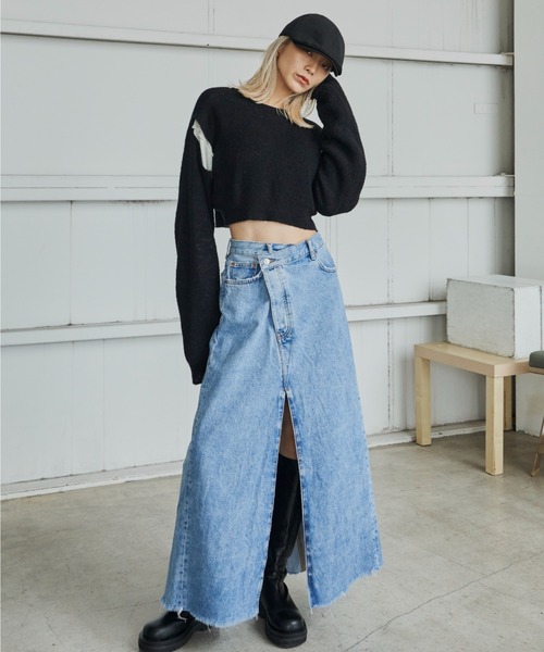 FIG&VIPER（フィグアンドバイパー）の「2WAYリバーシブルニット（ニット/セーター・レディース・ホワイト/ブルー/ピンク・FREE）」の8枚目の写真