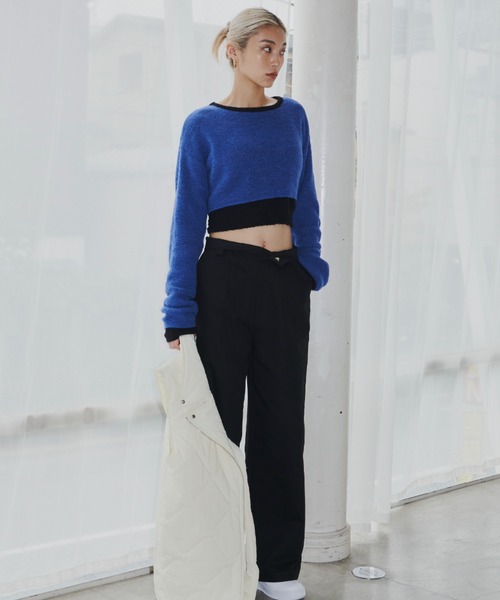 FIG&VIPER（フィグアンドバイパー）の「2WAYリバーシブルニット（ニット/セーター・レディース・ホワイト/ブルー/ピンク・FREE）」の10枚目の写真