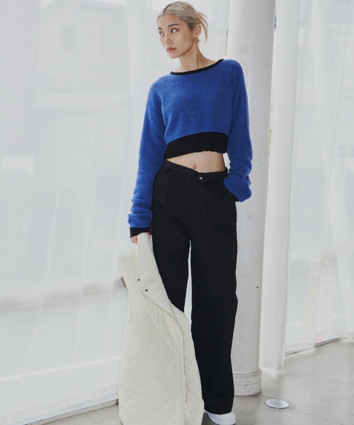 FIG&VIPER（フィグアンドバイパー）の「2WAYリバーシブルニット（ニット/セーター・レディース・ホワイト/ブルー/ピンク・FREE）」の11枚目の写真