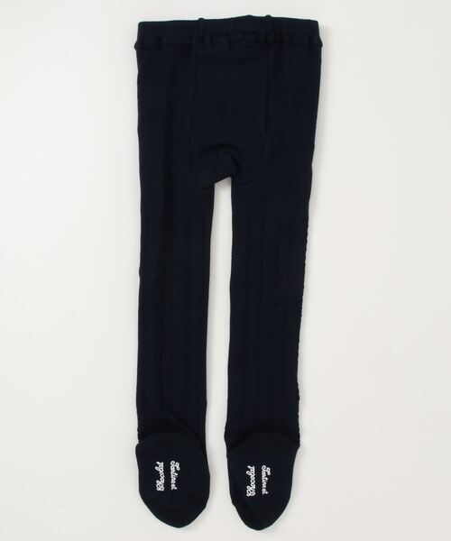 Tartine et Chocolat（タルティーヌエショコラ）の「Tartine et Chocolat/【 お揃い 】 日本製 ラメ 刺繍 タイツ (80~140cm)（タイツ/ストッキング・キッズ・オフホワイト/ネイビー・LARGE/MEDIUM/SMALL/X-SMALL）」の3枚目の写真