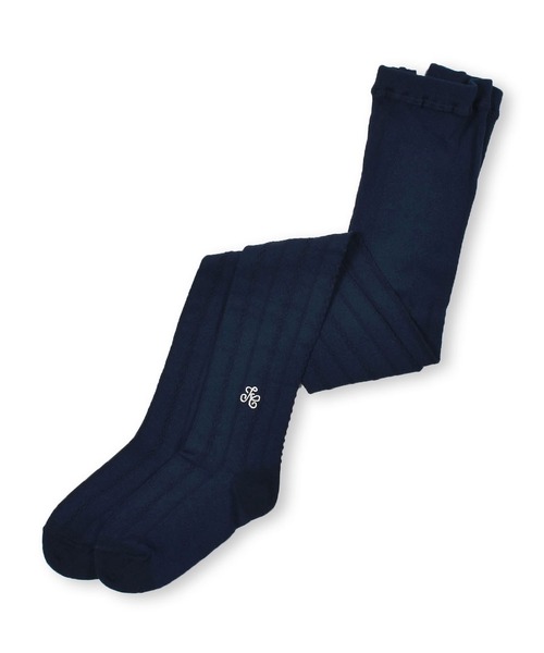 Tartine et Chocolat（タルティーヌエショコラ）の「Tartine et Chocolat/【 お揃い 】 日本製 ラメ 刺繍 タイツ (80~140cm)（タイツ/ストッキング・キッズ・オフホワイト/ネイビー・LARGE/MEDIUM/SMALL/X-SMALL）」の8枚目の写真