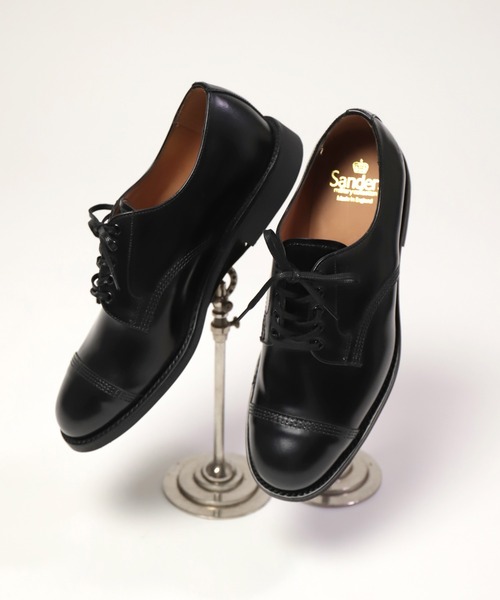 SANDERS サンダース　Grain Militaｒy Derby Shoe #8803BG  美品 90\u0027s 旧ロゴ サンダース ミリタリーダービー Exclusive\u203b SANDERS