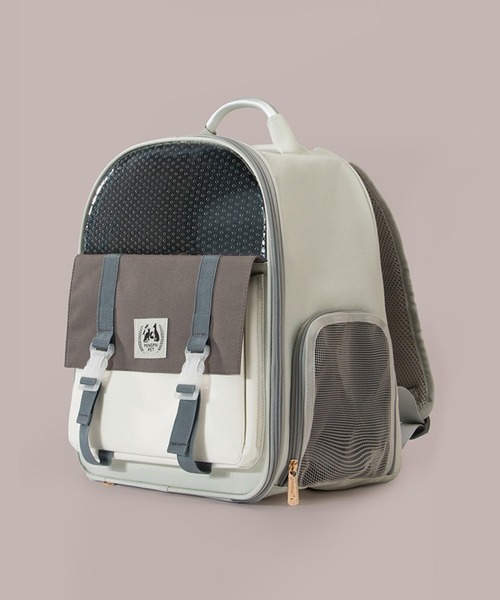 aimoha(アイモハ)の「ペット用リュック(ペット用キャリーケース・レディース・ライトグレー/ベージュ/ライトグリーン・FREE)」の2枚目の写真