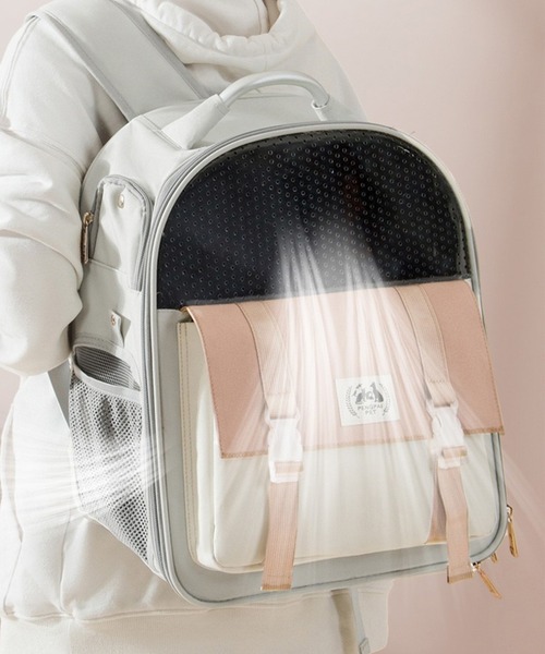 aimoha(アイモハ)の「ペット用リュック(ペット用キャリーケース・レディース・ライトグレー/ベージュ/ライトグリーン・FREE)」の16枚目の写真