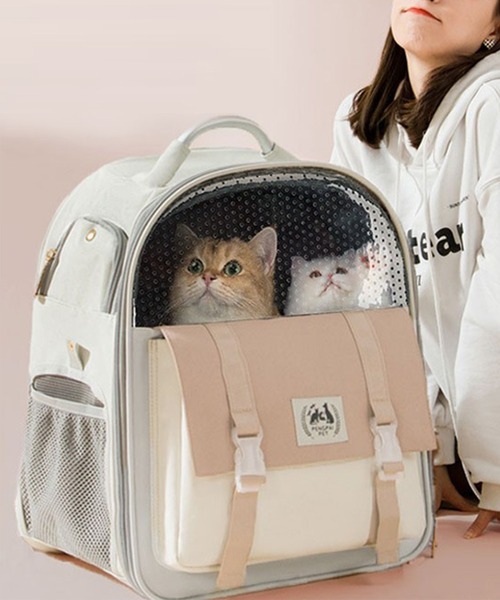 aimoha(アイモハ)の「ペット用リュック(ペット用キャリーケース・レディース・ライトグレー/ベージュ/ライトグリーン・FREE)」の20枚目の写真