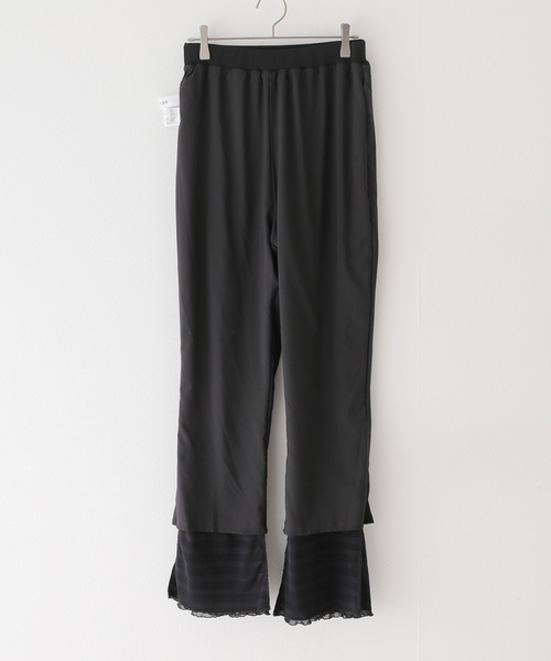 PROVOKE （プロヴォーク）の「【PROVOKE/プロヴォーク】 furi-furi pants 2：パンツ（その他パンツ・レディース・ブラック/アイボリー・FREE）」の12枚目の写真