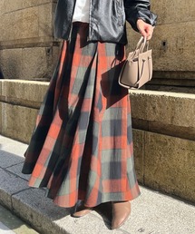 Chez toi | 大判チェック柄はぎスカート(スカート)