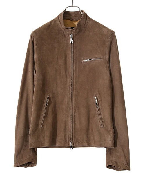 CINQUANTA（チンクアンタ）の「CINQUANTA / チンクワンタ：STAND COLLAR SINGLE RIDERS：H502-1[MUS]（ライダースジャケット・メンズ・ブラウン系その他・48）」の16枚目の写真