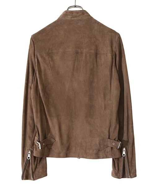 CINQUANTA（チンクアンタ）の「CINQUANTA / チンクワンタ：STAND COLLAR SINGLE RIDERS：H502-1[MUS]（ライダースジャケット・メンズ・ブラウン系その他・48）」の15枚目の写真