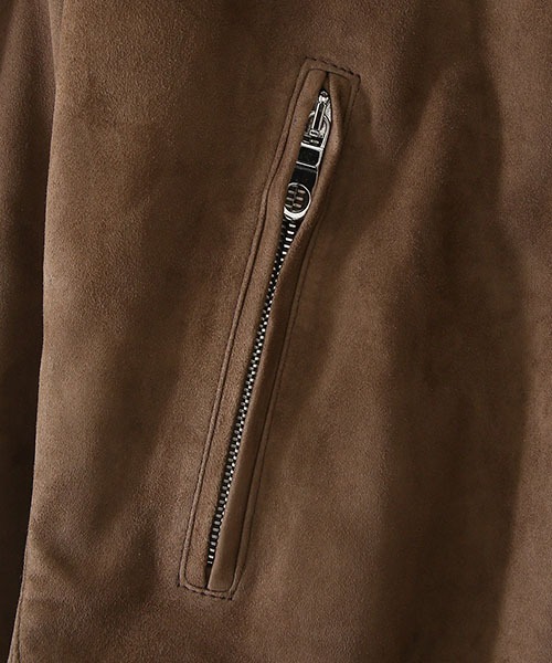 CINQUANTA（チンクアンタ）の「CINQUANTA / チンクワンタ：STAND COLLAR SINGLE RIDERS：H502-1[MUS]（ライダースジャケット・メンズ・ブラウン系その他・48）」の11枚目の写真