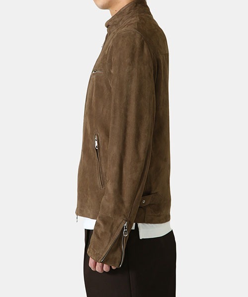 CINQUANTA（チンクアンタ）の「CINQUANTA / チンクワンタ：STAND COLLAR SINGLE RIDERS：H502-1[MUS]（ライダースジャケット・メンズ・ブラウン系その他・48）」の6枚目の写真