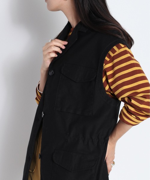 cepo（セポ）の「アーミーベスト（ベスト・レディース・ブラック/オリーブ・M）」の10枚目の写真