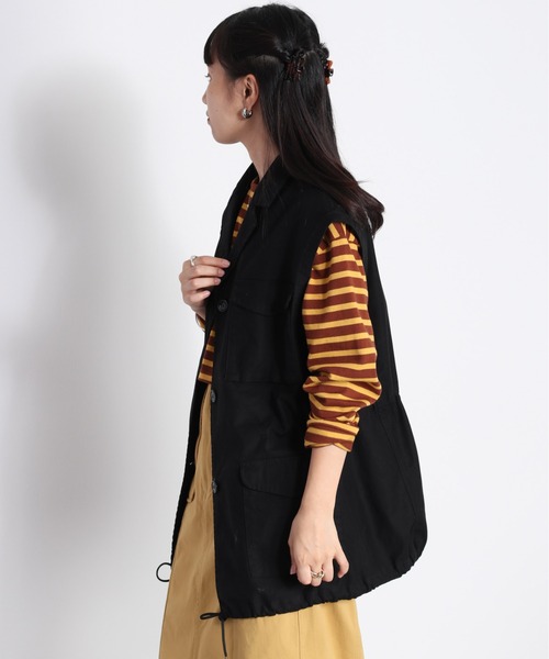 cepo（セポ）の「アーミーベスト（ベスト・レディース・ブラック/オリーブ・M）」の4枚目の写真