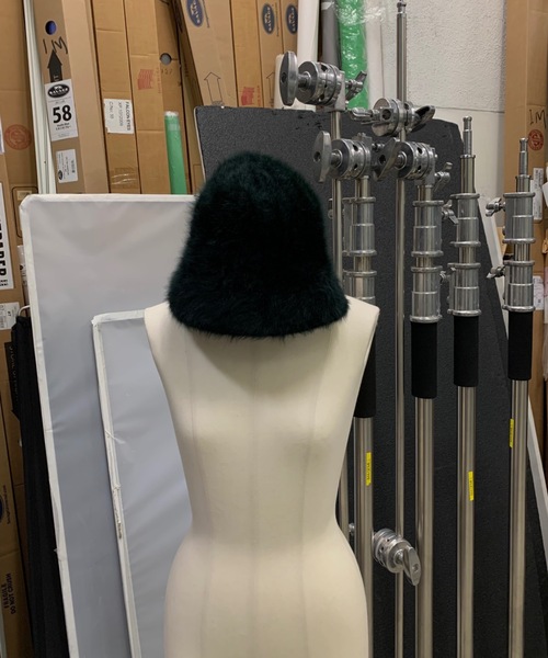 SHAGGIE（シャギー）の「ラビットファーバケットハット（ハット・レディース・ホワイト/ブラック・FREE）」の10枚目の写真