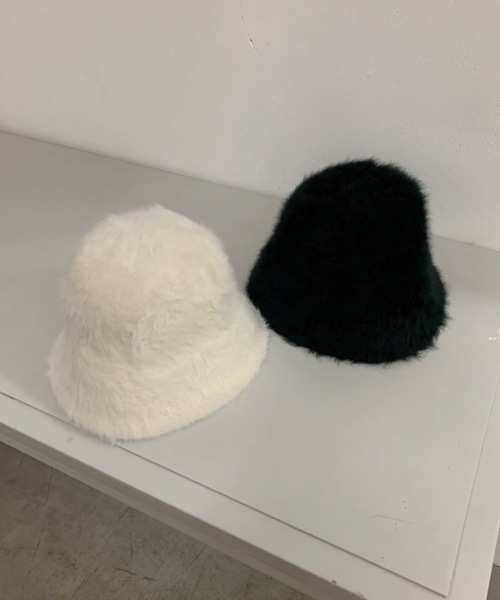 SHAGGIE（シャギー）の「ラビットファーバケットハット（ハット・レディース・ホワイト/ブラック・FREE）」の5枚目の写真