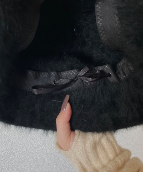 SHAGGIE（シャギー）の「ラビットファーバケットハット（ハット・レディース・ホワイト/ブラック・FREE）」の12枚目の写真