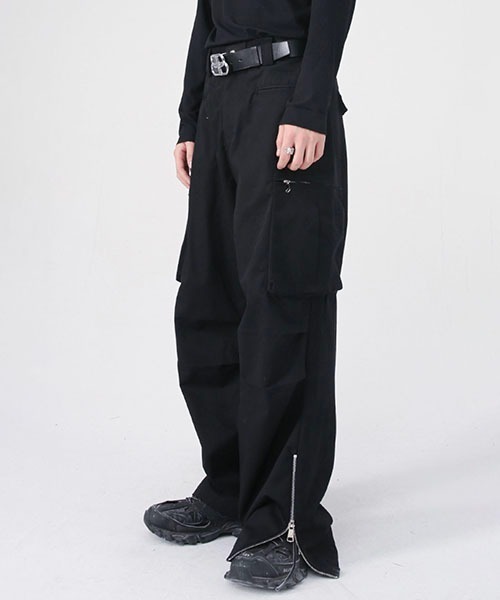 WESTBOY(ウエストボーイ)の「ルーズシルエットバギーカーゴパンツWO22W3PT03【WB ORIGINALS】(カーゴパンツ・メンズ・カーキ/ホワイト/ブラック・L/XL/M)」の2枚目の写真