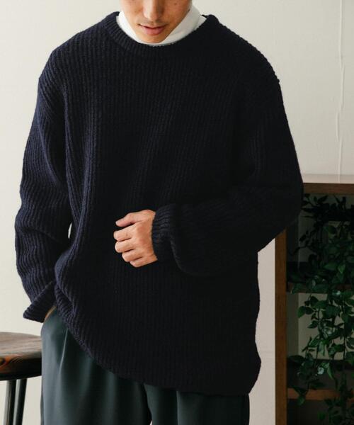 ITEMS URBANRESEARCH(アイテムズ アーバンリサーチ)の「モヘアタッチ クルーネックリブニット(ニット/セーター・メンズ・ミント/オフホワイト/ネイビー・MEDIUM/LARGE)」の20枚目の写真