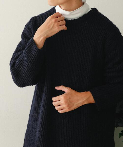ITEMS URBANRESEARCH(アイテムズ アーバンリサーチ)の「モヘアタッチ クルーネックリブニット(ニット/セーター・メンズ・ミント/オフホワイト/ネイビー・MEDIUM/LARGE)」の21枚目の写真