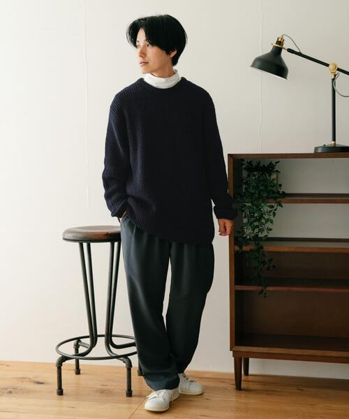 ITEMS URBANRESEARCH(アイテムズ アーバンリサーチ)の「モヘアタッチ クルーネックリブニット(ニット/セーター・メンズ・ミント/オフホワイト/ネイビー・MEDIUM/LARGE)」の22枚目の写真