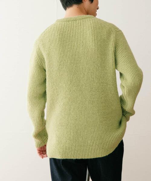 ITEMS URBANRESEARCH(アイテムズ アーバンリサーチ)の「モヘアタッチ クルーネックリブニット(ニット/セーター・メンズ・ミント/オフホワイト/ネイビー・MEDIUM/LARGE)」の14枚目の写真