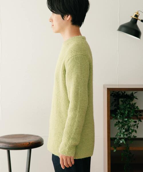ITEMS URBANRESEARCH(アイテムズ アーバンリサーチ)の「モヘアタッチ クルーネックリブニット(ニット/セーター・メンズ・ミント/オフホワイト/ネイビー・MEDIUM/LARGE)」の17枚目の写真