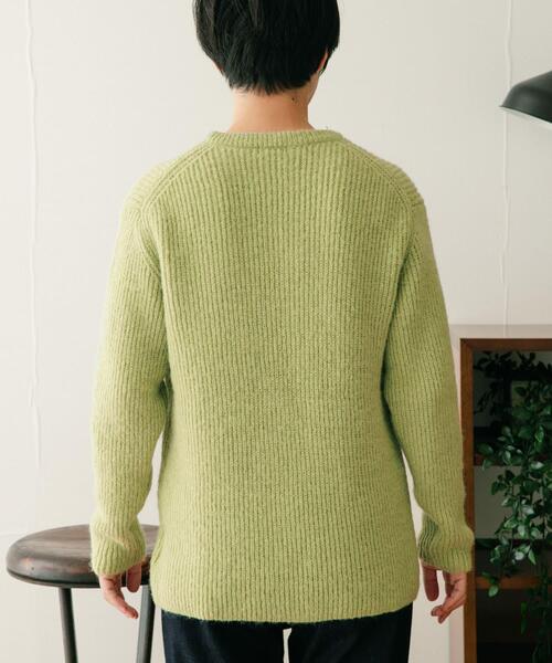 ITEMS URBANRESEARCH(アイテムズ アーバンリサーチ)の「モヘアタッチ クルーネックリブニット(ニット/セーター・メンズ・ミント/オフホワイト/ネイビー・MEDIUM/LARGE)」の18枚目の写真