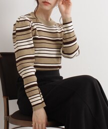 Cutie Blonde | 肩タックリブニットプルオーバー(ニット/セーター)