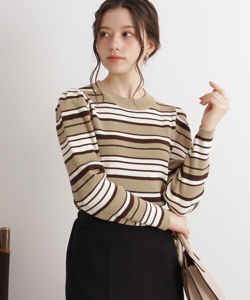 Cutie Blonde（キューティーブロンド）の「◆肩タックリブニットプルオーバー（ニット/セーター・レディース・ブラック/ホワイト系/ベージュ系2/ピンク系7・02/03）」の21枚目の写真