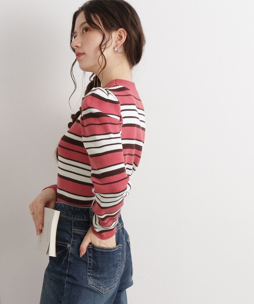 Cutie Blonde（キューティーブロンド）の「◆肩タックリブニットプルオーバー（ニット/セーター・レディース・ブラック/ホワイト系/ベージュ系2/ピンク系7・02/03）」の15枚目の写真