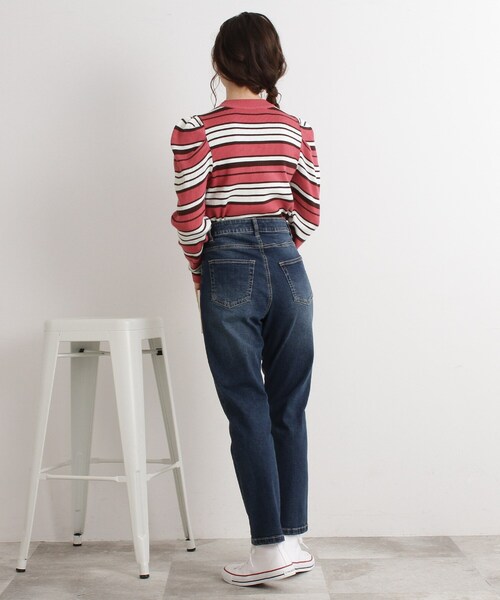 Cutie Blonde（キューティーブロンド）の「◆肩タックリブニットプルオーバー（ニット/セーター・レディース・ブラック/ホワイト系/ベージュ系2/ピンク系7・02/03）」の8枚目の写真