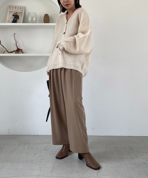 CAPRICIEUX LE'MAGE（カプリシューレマージュ）の「モヘア起毛カーディガン（カーディガン/ボレロ・レディース・ピンク/グリーン/ホワイト系その他/オレンジ・FREE）」の9枚目の写真