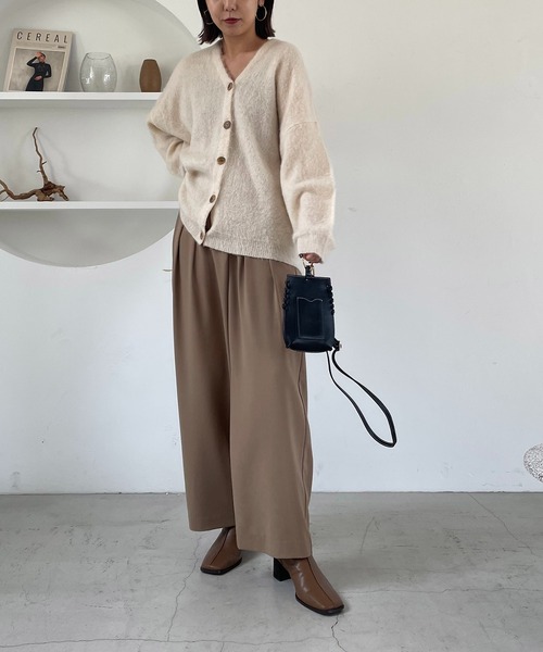 CAPRICIEUX LE'MAGE（カプリシューレマージュ）の「モヘア起毛カーディガン（カーディガン/ボレロ・レディース・ピンク/グリーン/ホワイト系その他/オレンジ・FREE）」の12枚目の写真