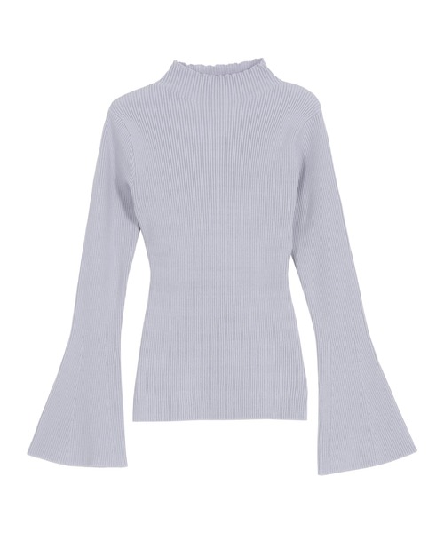 選べる2type フレアスリーブリブ編みニットトップス（ニット/セーター