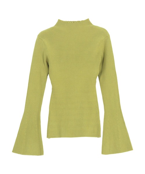 KOBE LETTUCE（コウベレタス）の「選べる2type　フレアスリーブリブ編みニットトップス（ニット/セーター・レディース・ブラック/ホワイト系/モカ/グリーン/グレー/ピンク/ネイビー/オフホワイト/ベージュ系/ブラック系/グレー系1/ホワイト系1/サックスブルー系/グレー系/サックスブルー/ライトグリーン/ライトグリーン系/グレー×ピンク/ブラック×グリーン/グレー系その他/ブラック系1/グレー系その他3/グレー系その他2・PM/M/PL/L/L1/M1）」の18枚目の写真