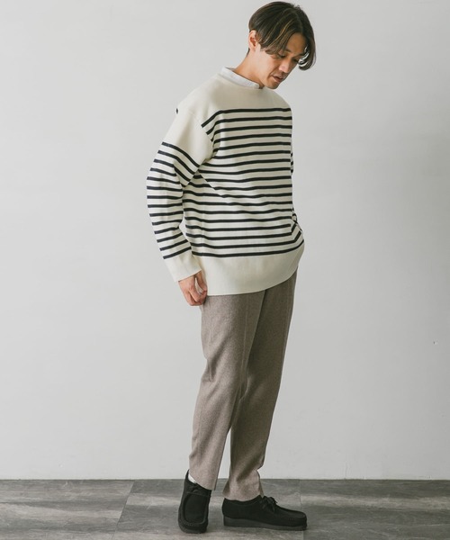 URBAN RESEARCH DOORS（アーバンリサーチドアーズ）の「『ユニセックス』ミラノリブ ボートネックボーダー（ニット/セーター・メンズ・ネイビー/レッド/ホワイト・LARGE/MEDIUM）」の15枚目の写真