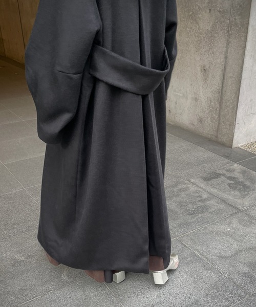 &g'aime（アンジェム）の「【&g’aime】ルーズチェスターロングコート（チェスターコート・レディース・ブラック/ダークパープル/グレー・FREE）」の11枚目の写真